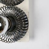 Series of 3 spring wall lights by Philippe Rogier for Oxar, France, 1970s