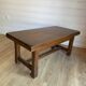 Grande table basse ancienne en bois massif - Esprit campagne chic