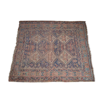 Tapis Persan Chiraz, Tribus Nomades Khamseh, 172x198cm - Fin XIX ème