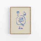 Anchovy -  Illustration giclee print, 50x70cm