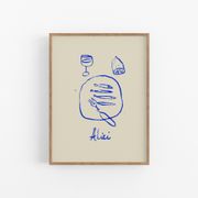 Anchois - Illustration tirage giclée, 50x70cm