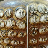 Unique model vase 1969 décor of multiple heads Stig Lindberg