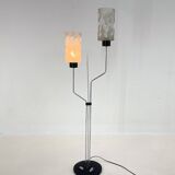 Lampadaire en chrome et verre des années 1970 par Lidokov, étiqueté, Tchécoslovaquie