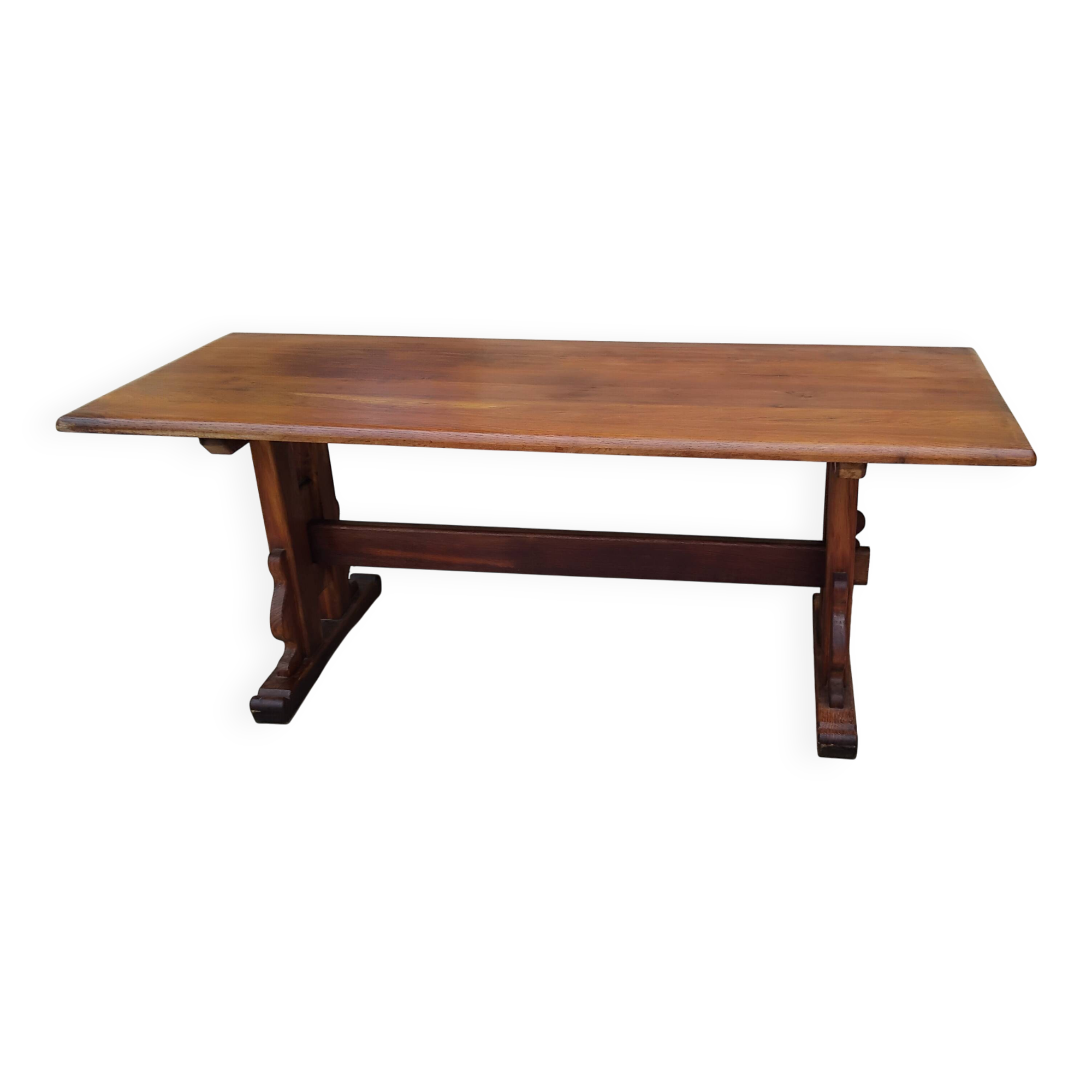 Antique vintage solid oak monastery farmhouse table