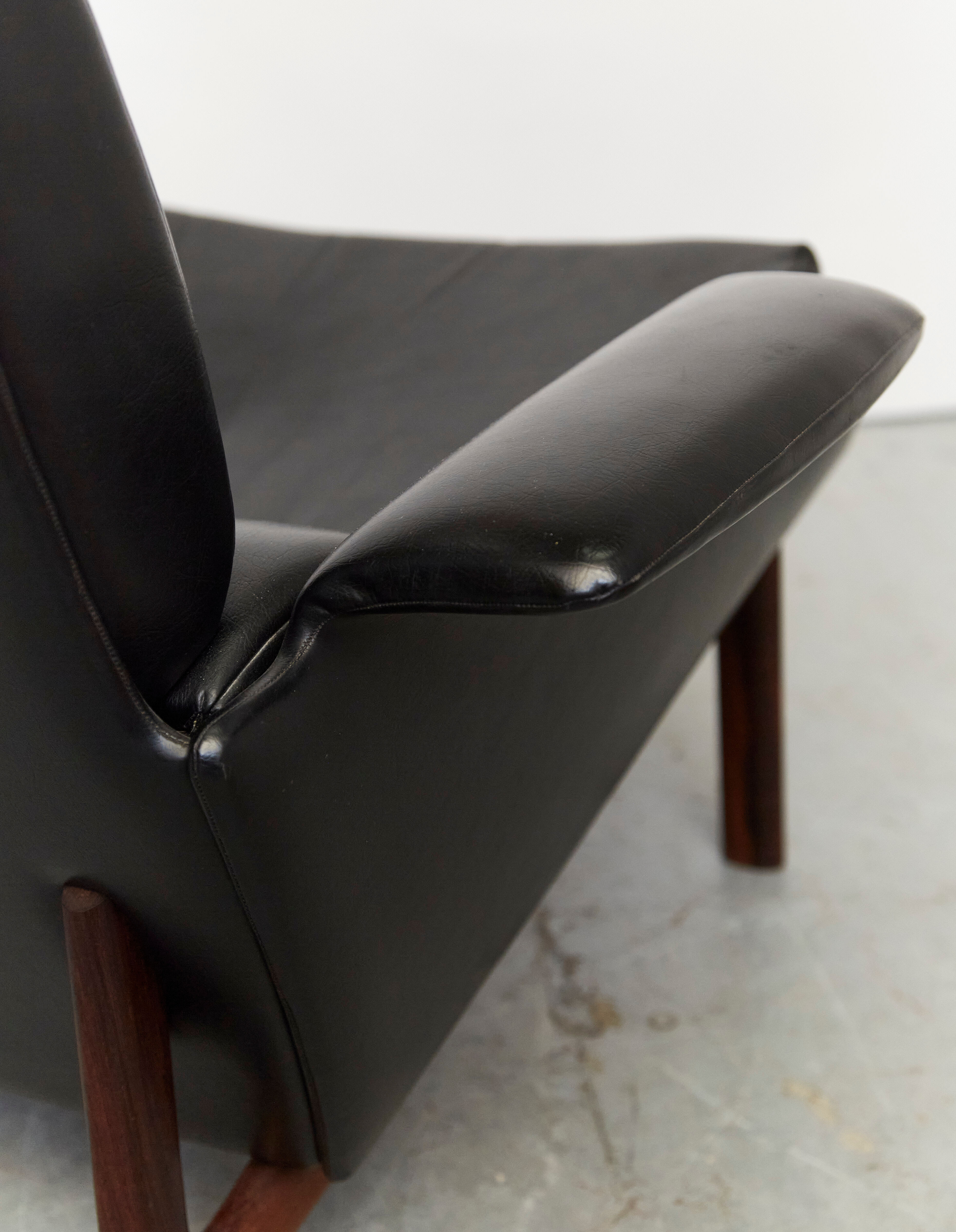 Ib kofod larsen lounge chair & ottoman "Adam" for Mogens kold