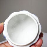 Small blue and white hand-painted vintage Chinese porcelain jewellery box.