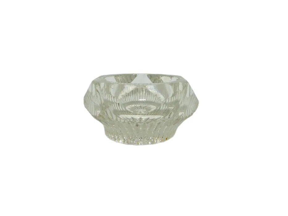ABF Salt Shaker, art deco, transparent glass, Ząbkowice, Poland
