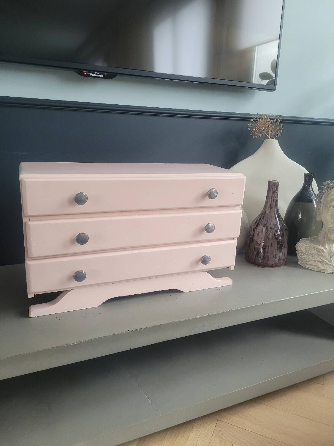 Small art deco wooden chest of drawers