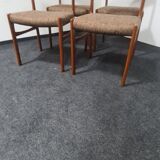 Set of 4 vintage teak dining chairs