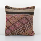 Square handwoven kilim pillow