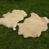 Two vintage sheepskins.