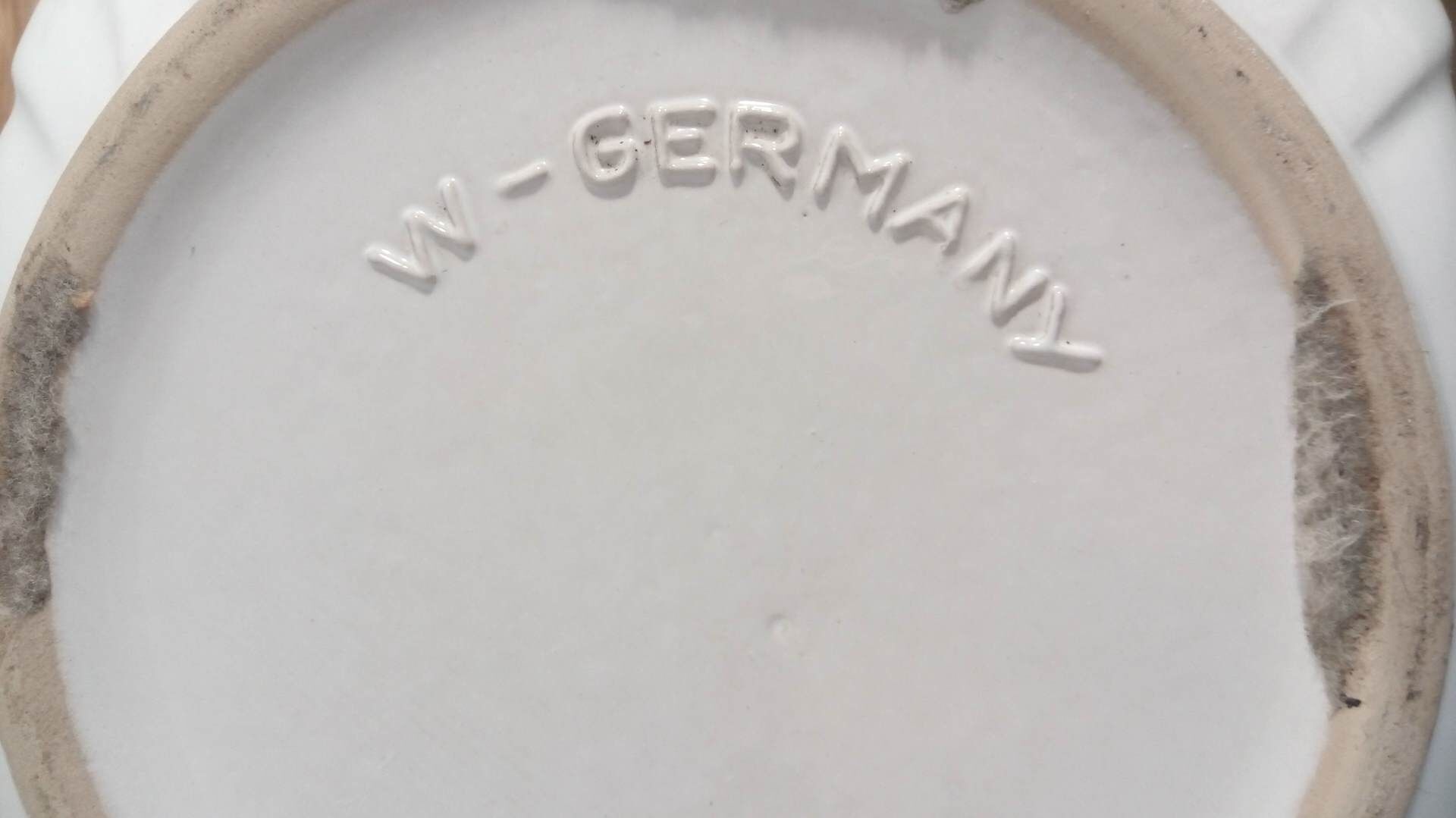 Monumental white ceramic vase West Germany 70s
