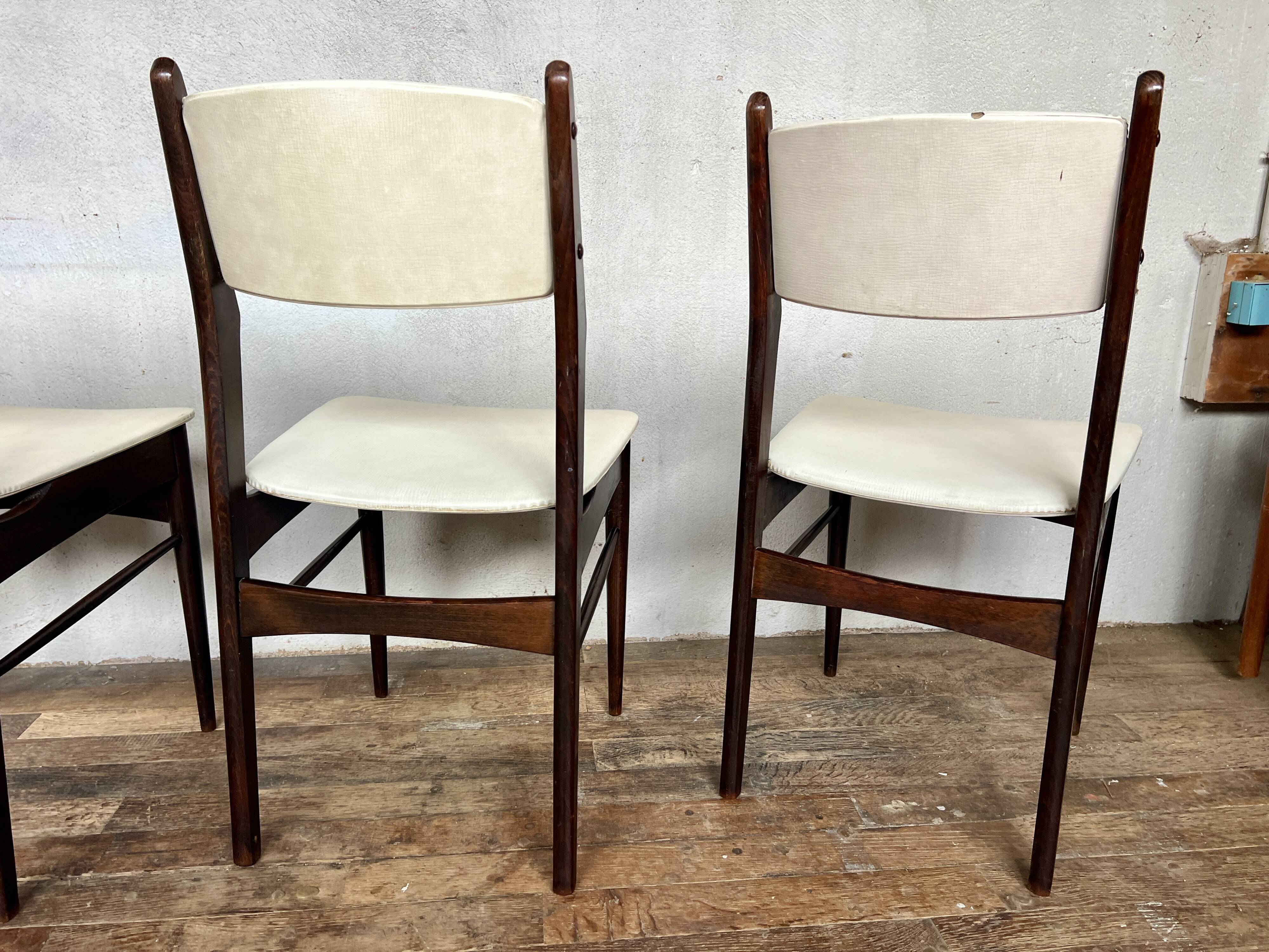 Set of 6 vintage 1960s chairs
