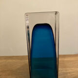 Blue crystal vase