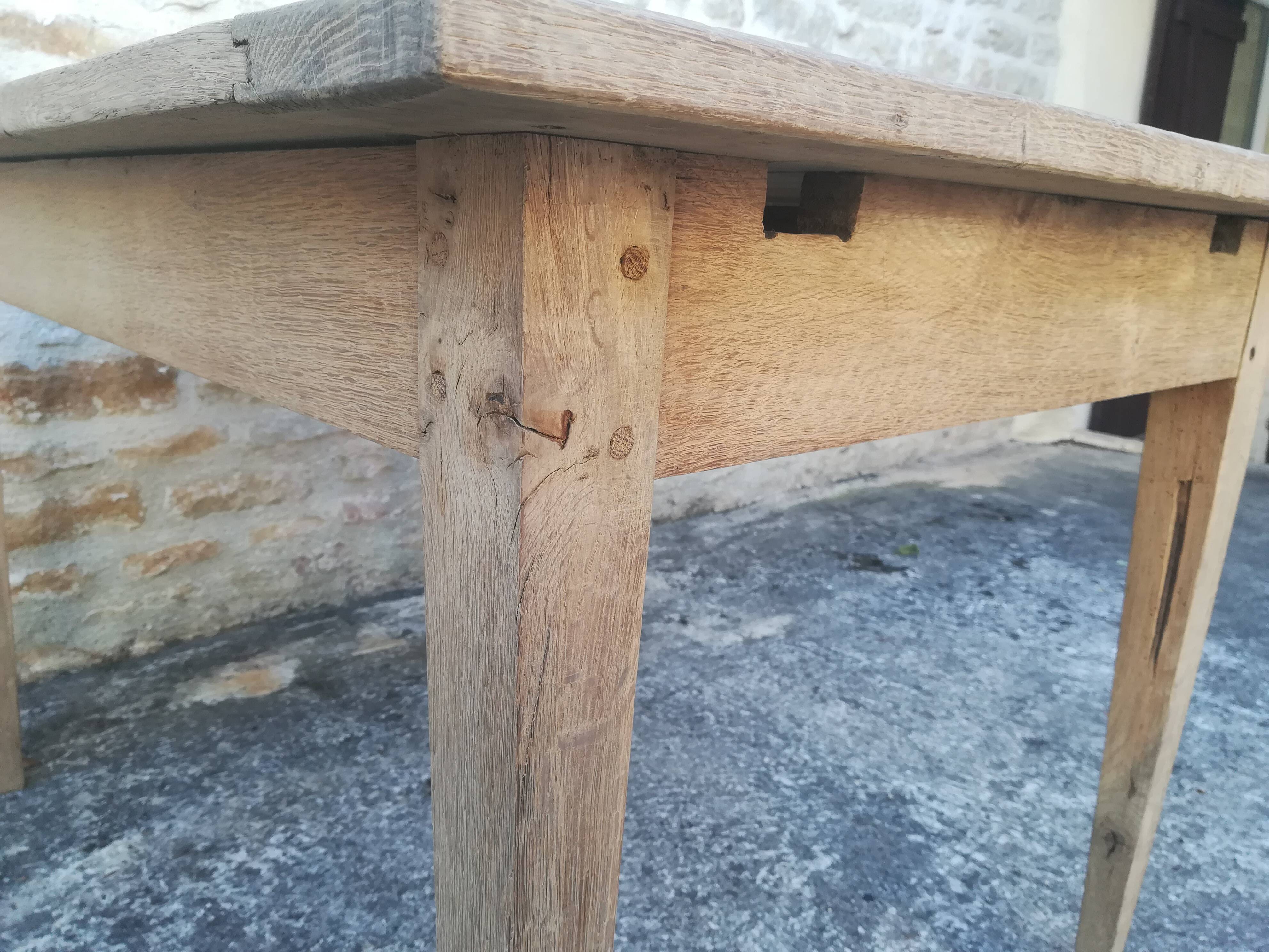 One drawer farm table