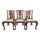 Série de 6 chaises Chippendale en acajou vers 1900