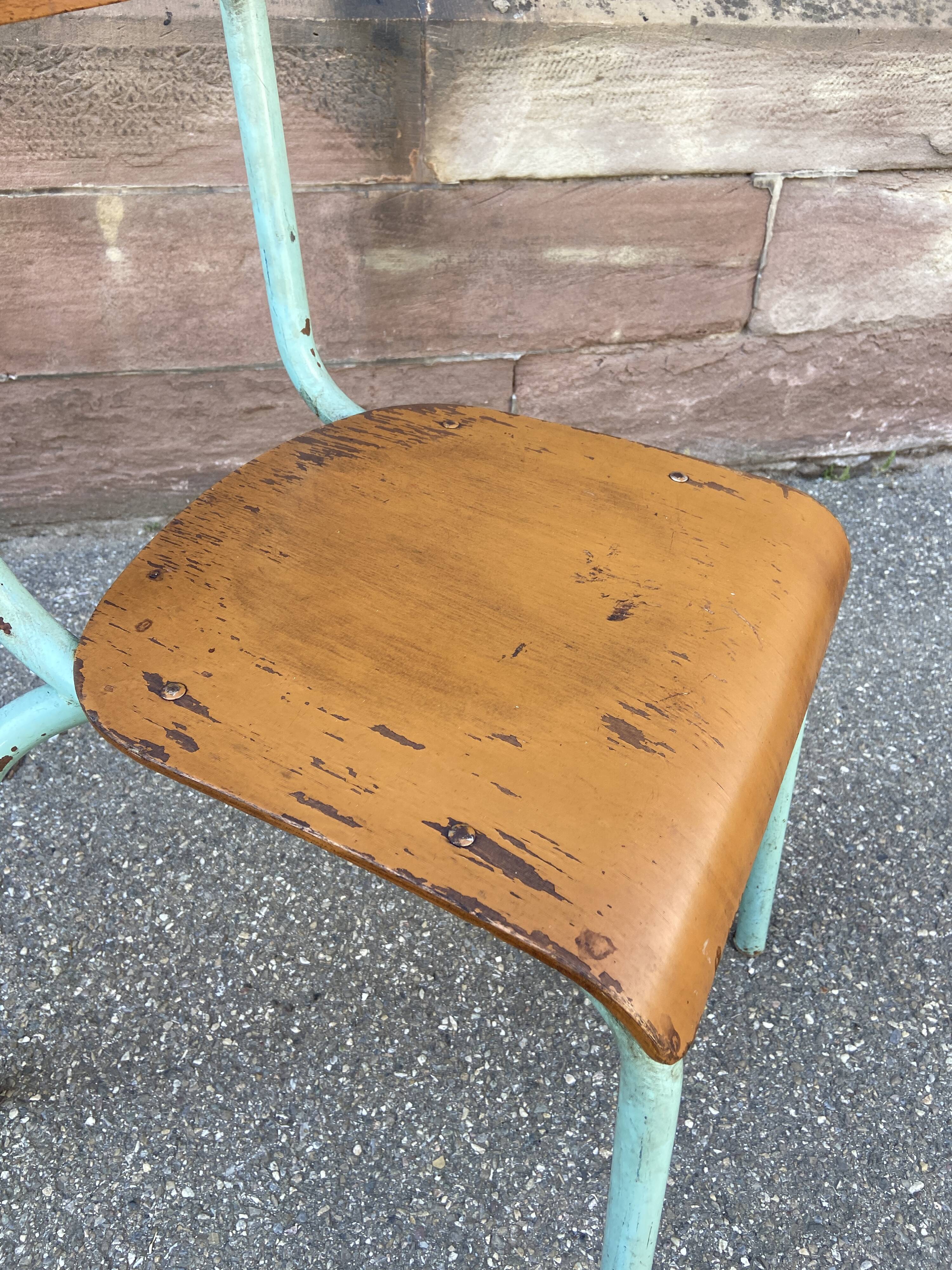 Lot de 10 chaises d'école 60s  industrielle école vintage collectivités mullca