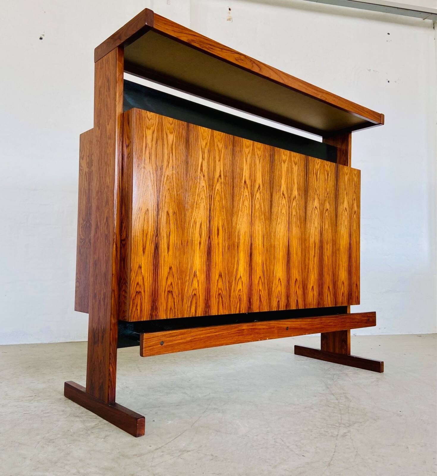 Mid-century rosewood bar and stools by Niels Erik Glasdam Jensen 1960s