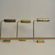 Set de 3 appliques vintage orientable, laiton, France 1970