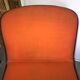 Paire de fauteuils de bureau pivotant orange année 70