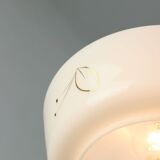 Mid-century Modern Italian Brass and White Glass Pendant Lamp, 1960s