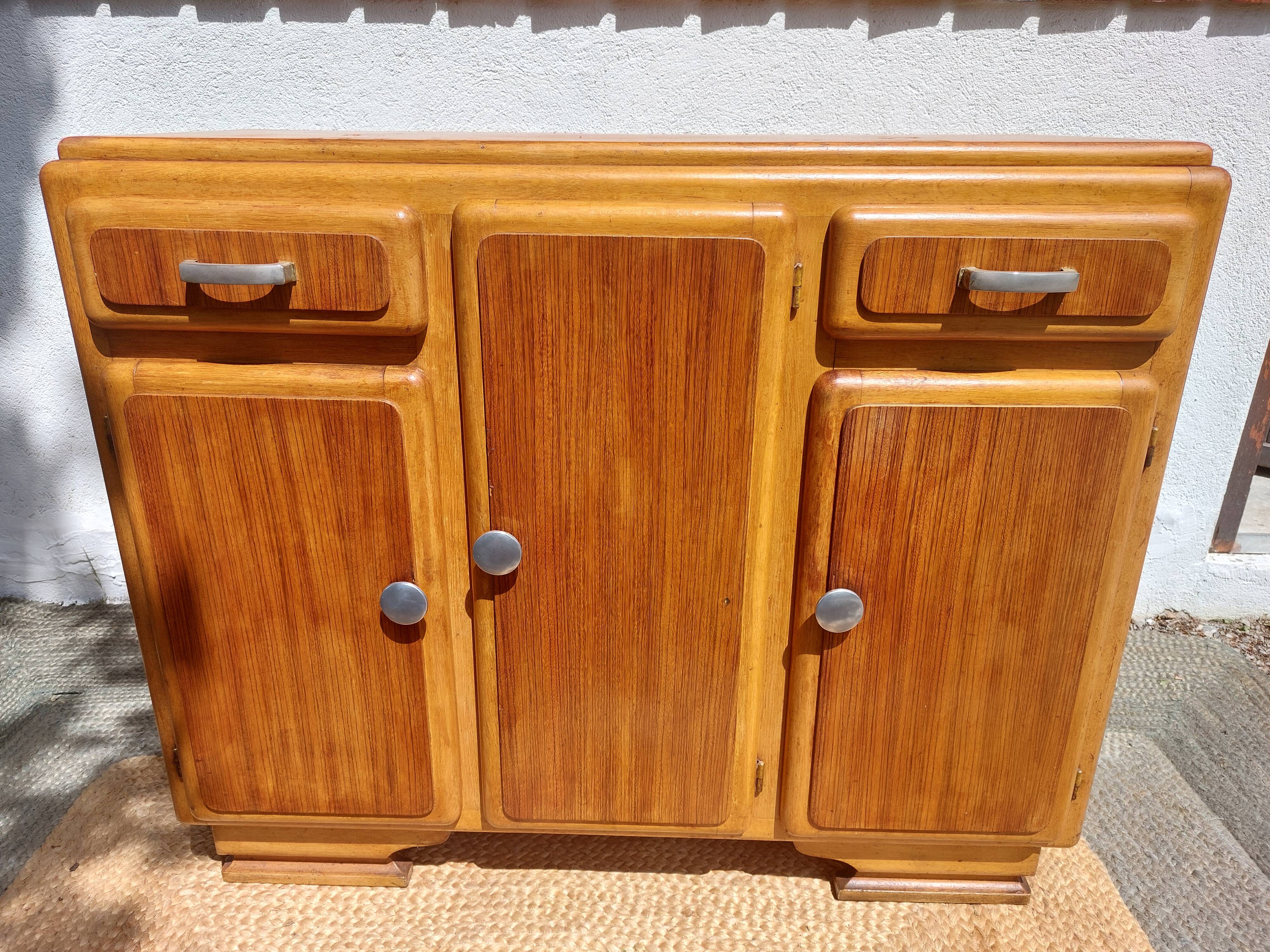 Mado buffet base, 3 asymmetrical doors, vintage