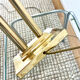 Vintage table lamp in gilded brass Hollywood Regency style.