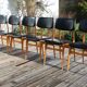 6 chaises Stella skaï noir hêtre clair