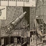 Lithograph engraving on astronomy of 1923