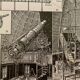 Lithographie gravure sur l'astronomie de 1923