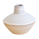 White enamelled terracotta vase