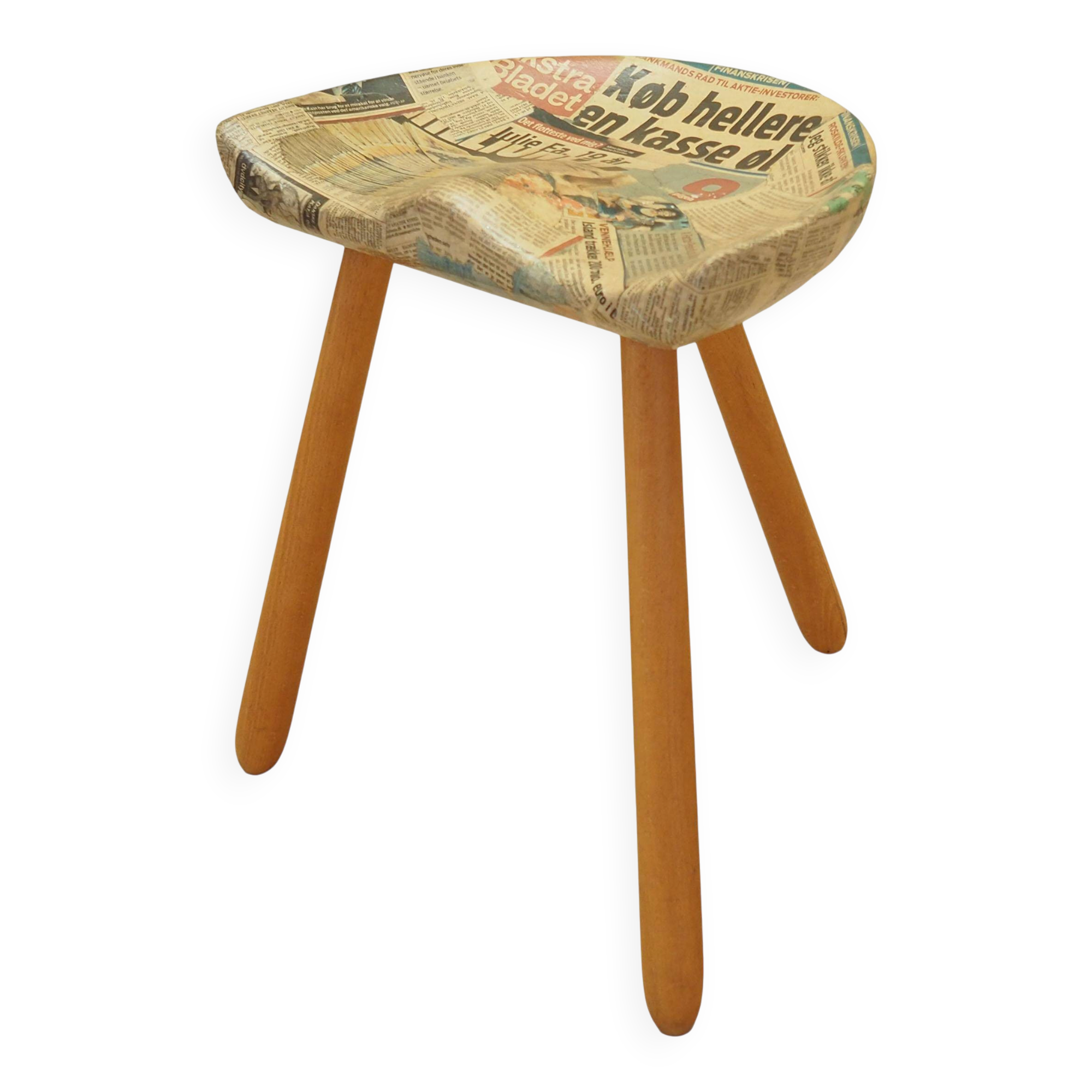Tripod stool, Danish design, 1950s, designer: Arne Hovmand-Olsen