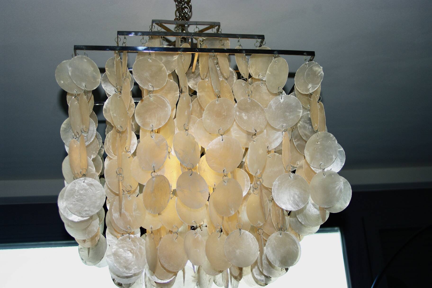 Vintage square chandelier by verner panton 1970