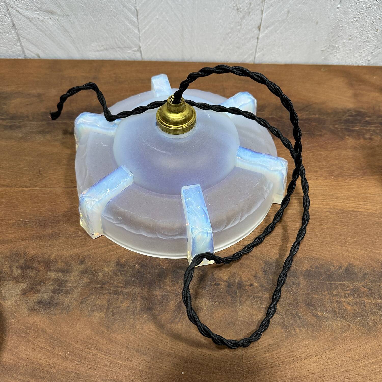 Milky white glass chandelier