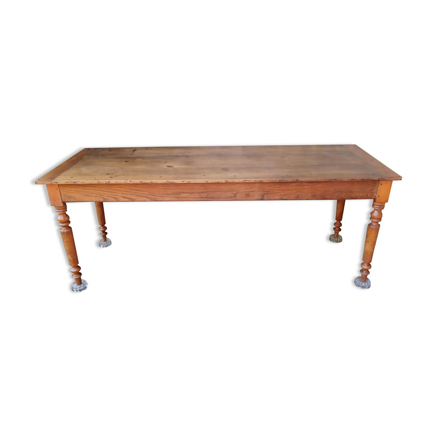 Oak farmhouse table turned legs
