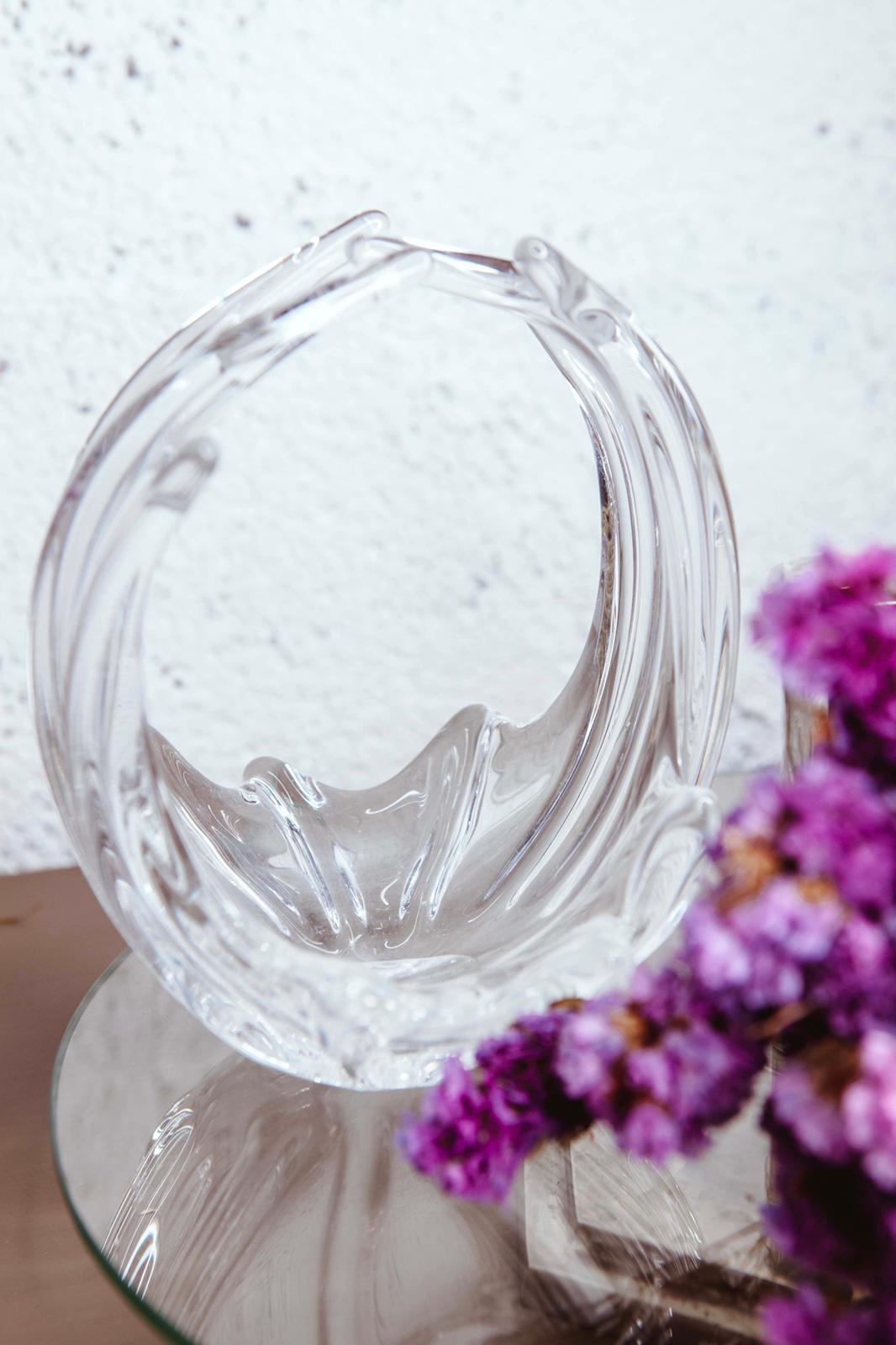 Empty crystal pocket ashtray