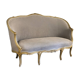 Louis XV style carved and painted wooden basket seat, 19th century.