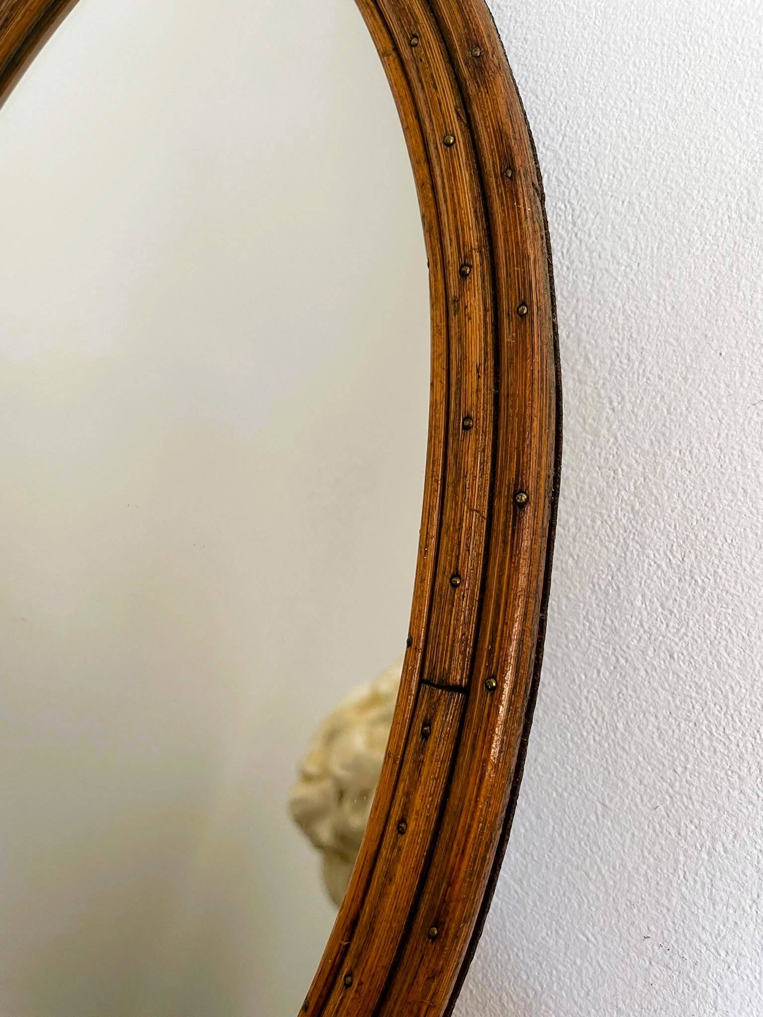 Miroir rotin vintage