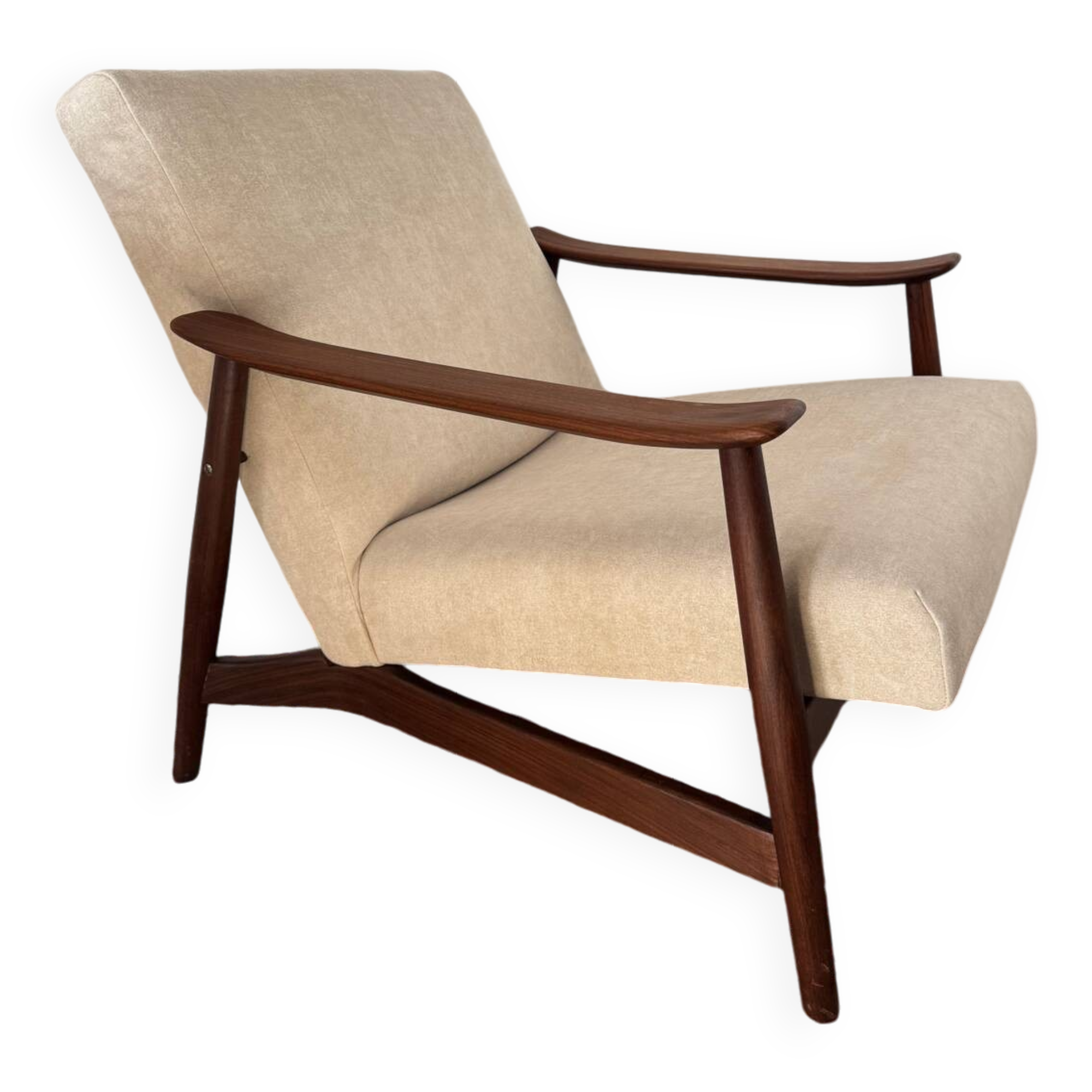 Fauteuil scandinave en teck, années 1960