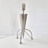 Vintage 1980 Tripod Flare Lamp in Chrome Steel & Brushed 80s Retro 1980s
