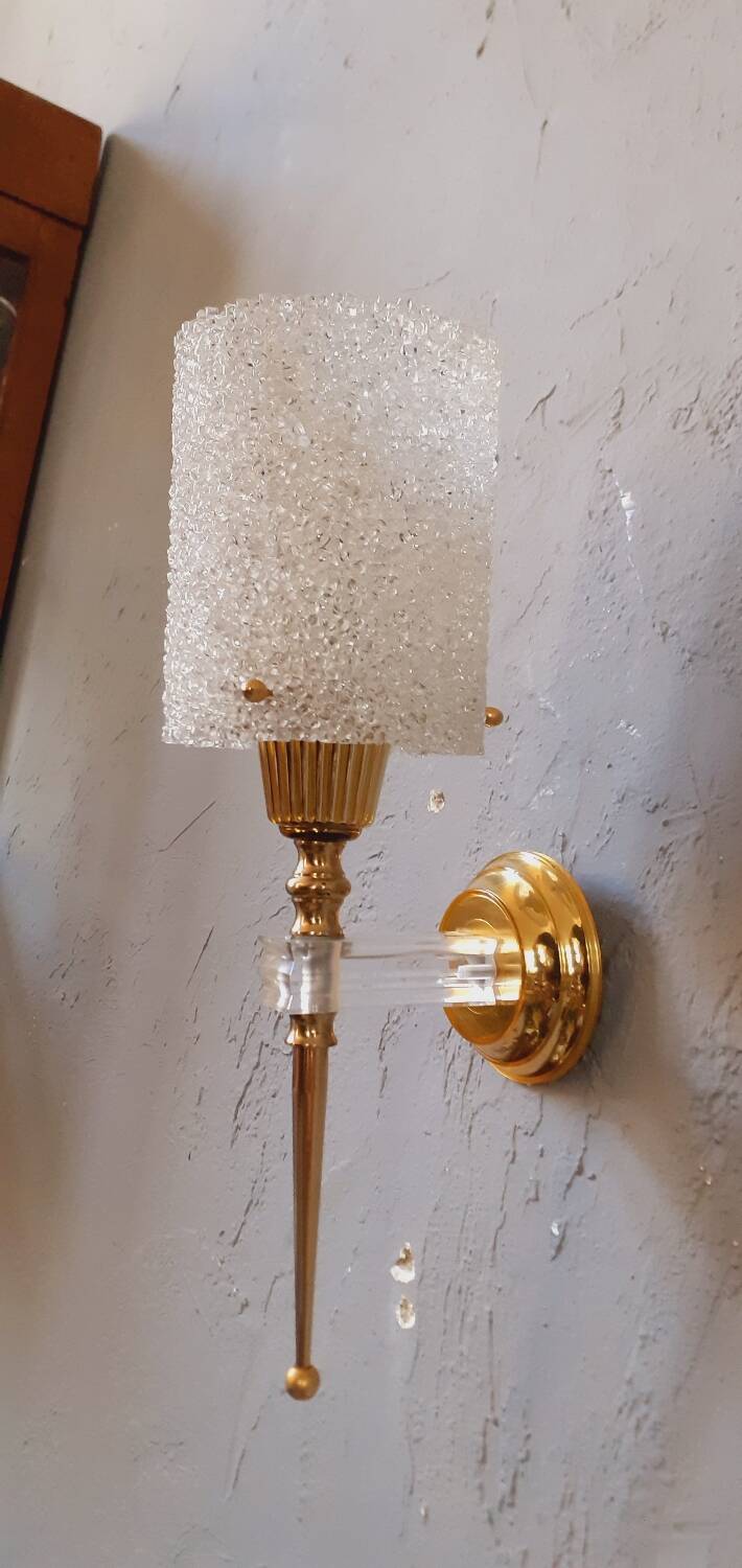 Vintage granite wall light from the 60s