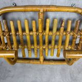 60s Rattan Coat Rack Italy Olaf Von Bohr Style