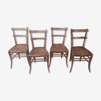 Set of four bistro chairs