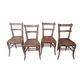 Set de quatre chaises bistrot