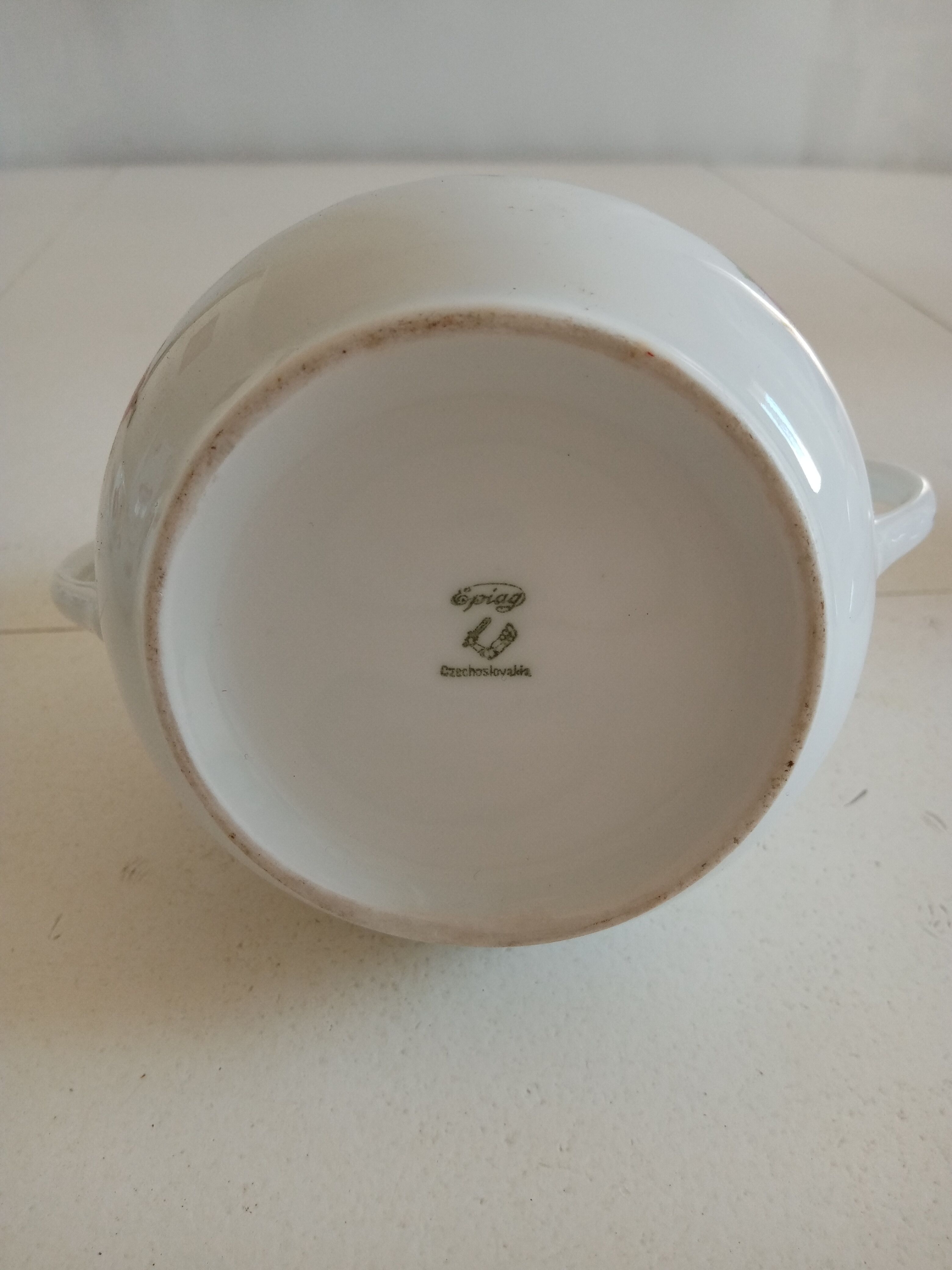 Service à Café Porcelaine Tchécoslovaquie Vintage - Motif Floral - Plus De 14 Pièces - Occasion