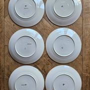 Ironstone dessert plates, poppies