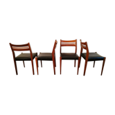 Series of four Scandinavian chairs
