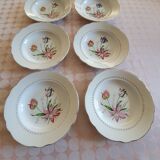 6 assietes creuses luneville-badonviller