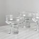 6 verres sur pied en verre épais design