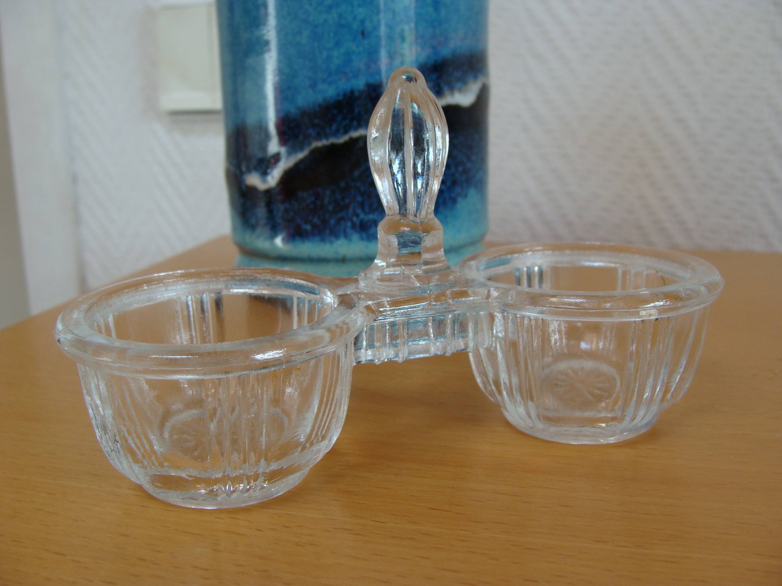 50s glass salt cellars